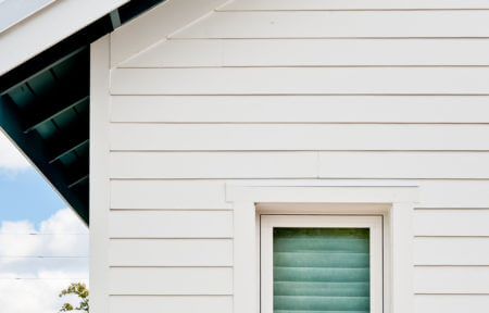 White fiber cement lap siding