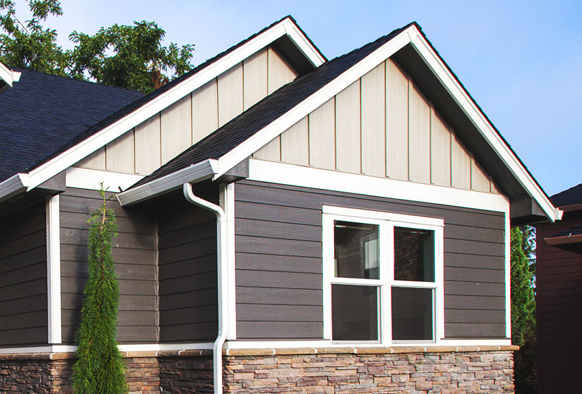 House with LP engineered wood siding