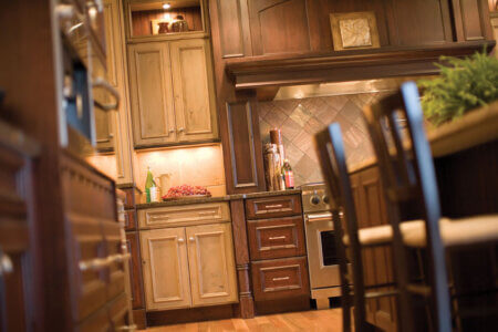 Kitchen remodel with traditional style cabinetry