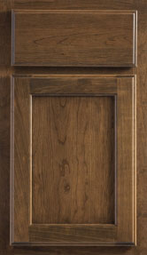 Partial overlay kitchen cabinet door