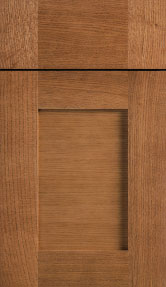 Brown flat panel kitchen cabinet door