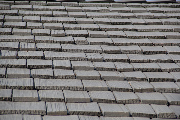 Closeup of Davinci roof shingles in Omaha