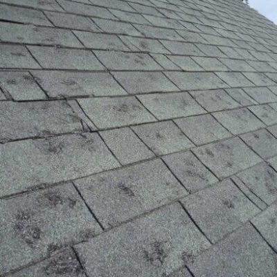 Roof with hail damage